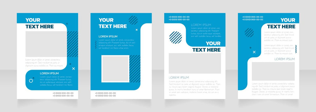 Staff recruitment blank brochure template bundle