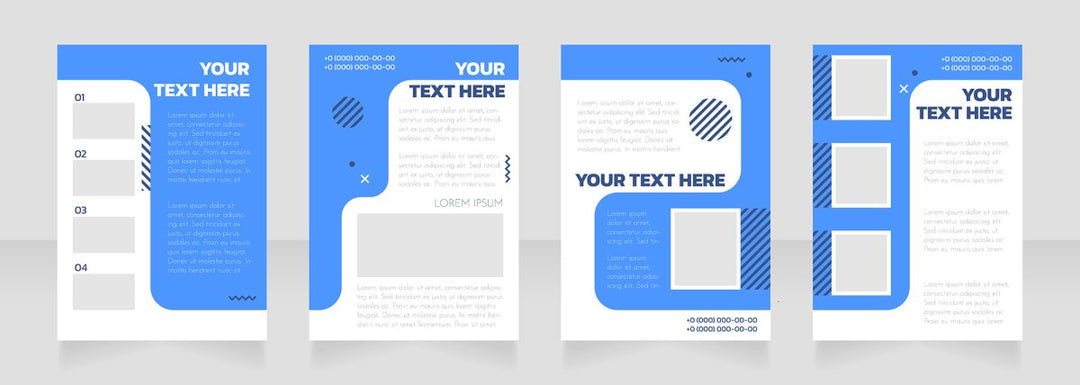 Staff recruitment blank brochure template bundle