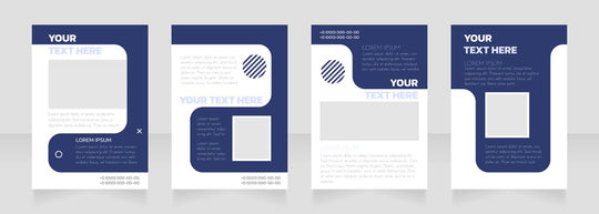 Staff recruitment blank brochure template bundle