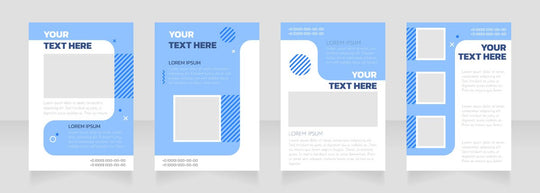 Staff recruitment blank brochure template bundle