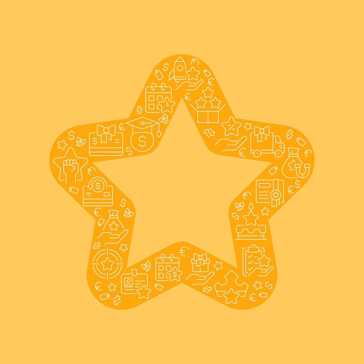 Star pixel perfect shaped concept filled with editable linear icons