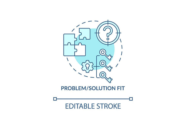 Startup launch blue concept icons set