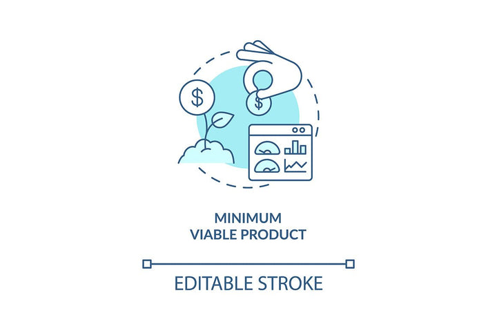 Startup launch blue concept icons set