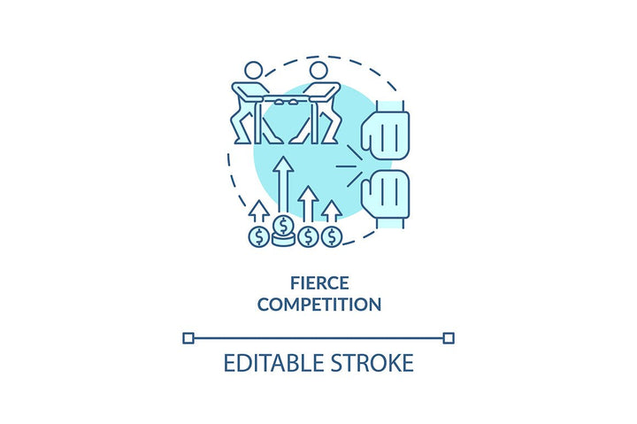 Startup launch blue concept icons set