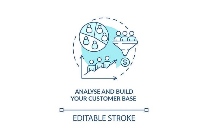 Startup launch blue concept icons set