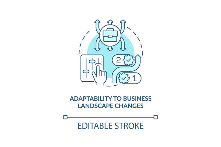 Startup launch blue concept icons set