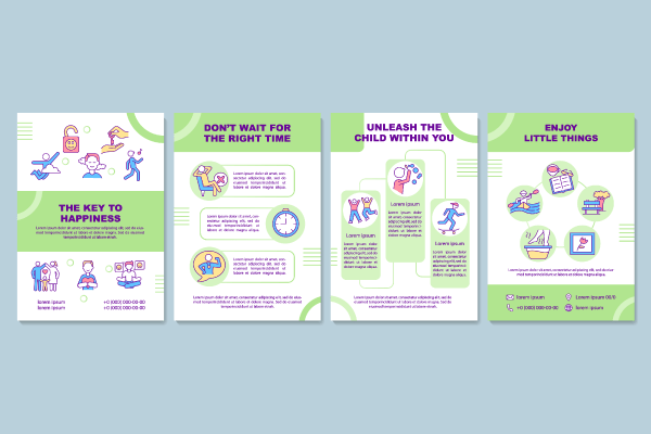 Steps to Happy Life Brochures Bundle