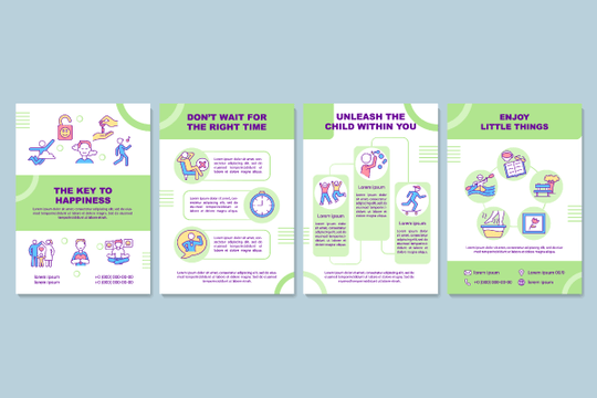 Steps to Happy Life Brochures Bundle