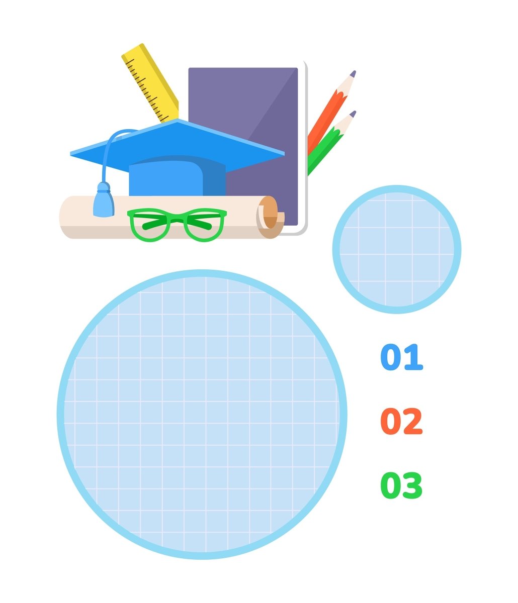 Studying for diploma infographic chart design template bundle