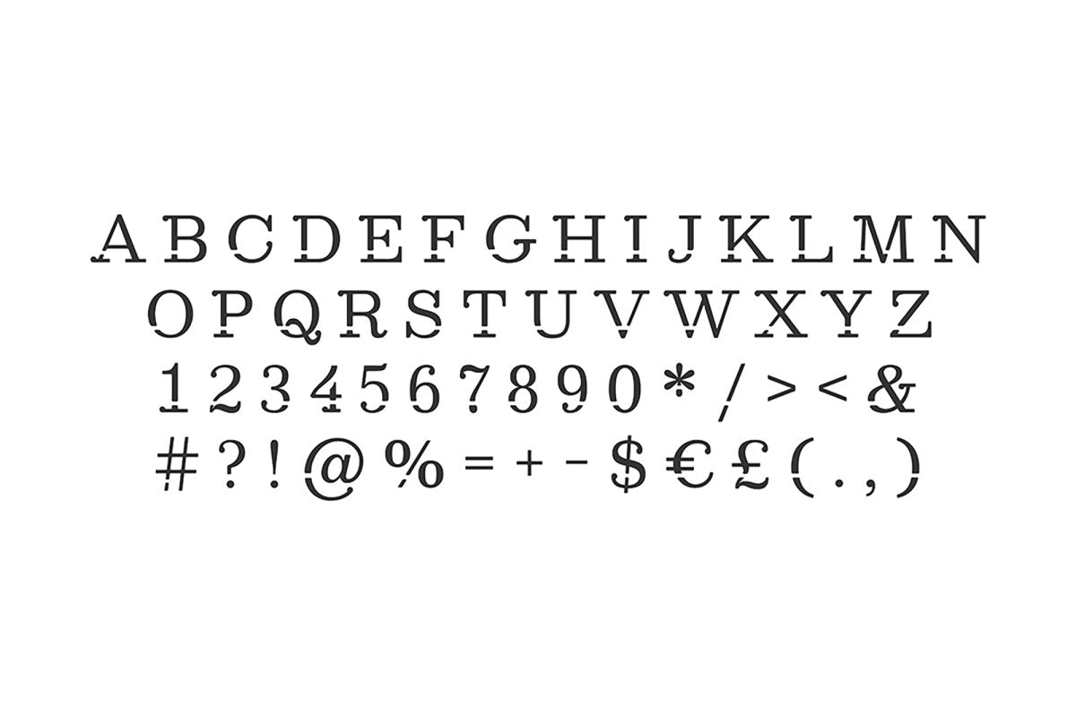 Style alphabet set. Vector decorative typography