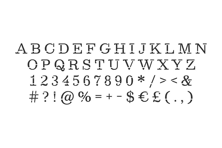 Style alphabet set. Vector decorative typography