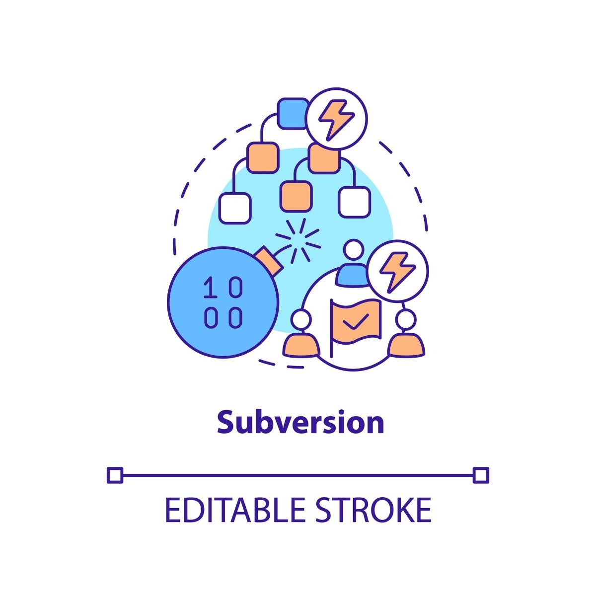 Subversion concept icon