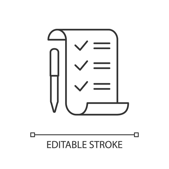 Supply chain management linear icons set