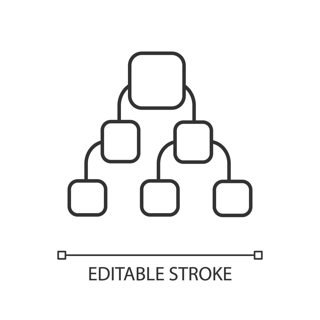 Supply chain management linear icons set