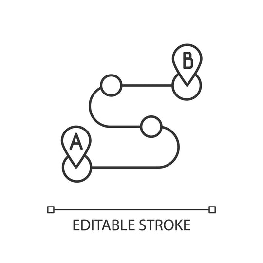 Supply chain management linear icons set