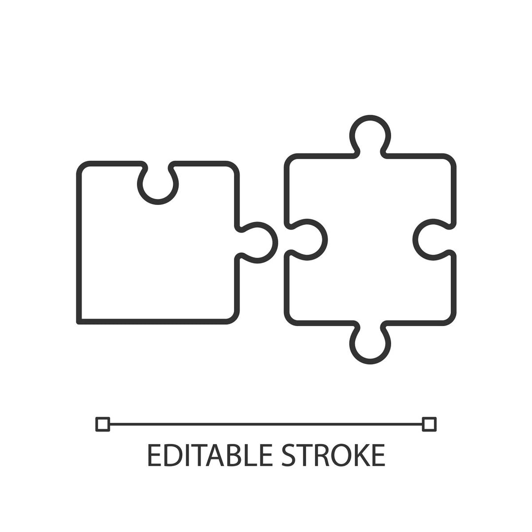 Supply chain management linear icons set