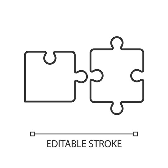 Supply chain management linear icons set