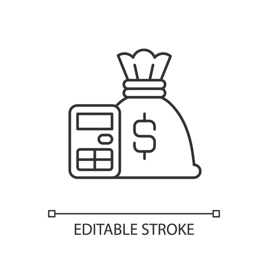 Supply chain management linear icons set