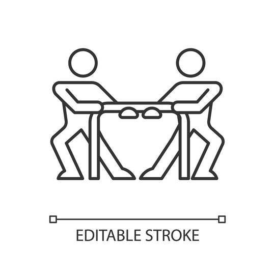 Supply chain management linear icons set