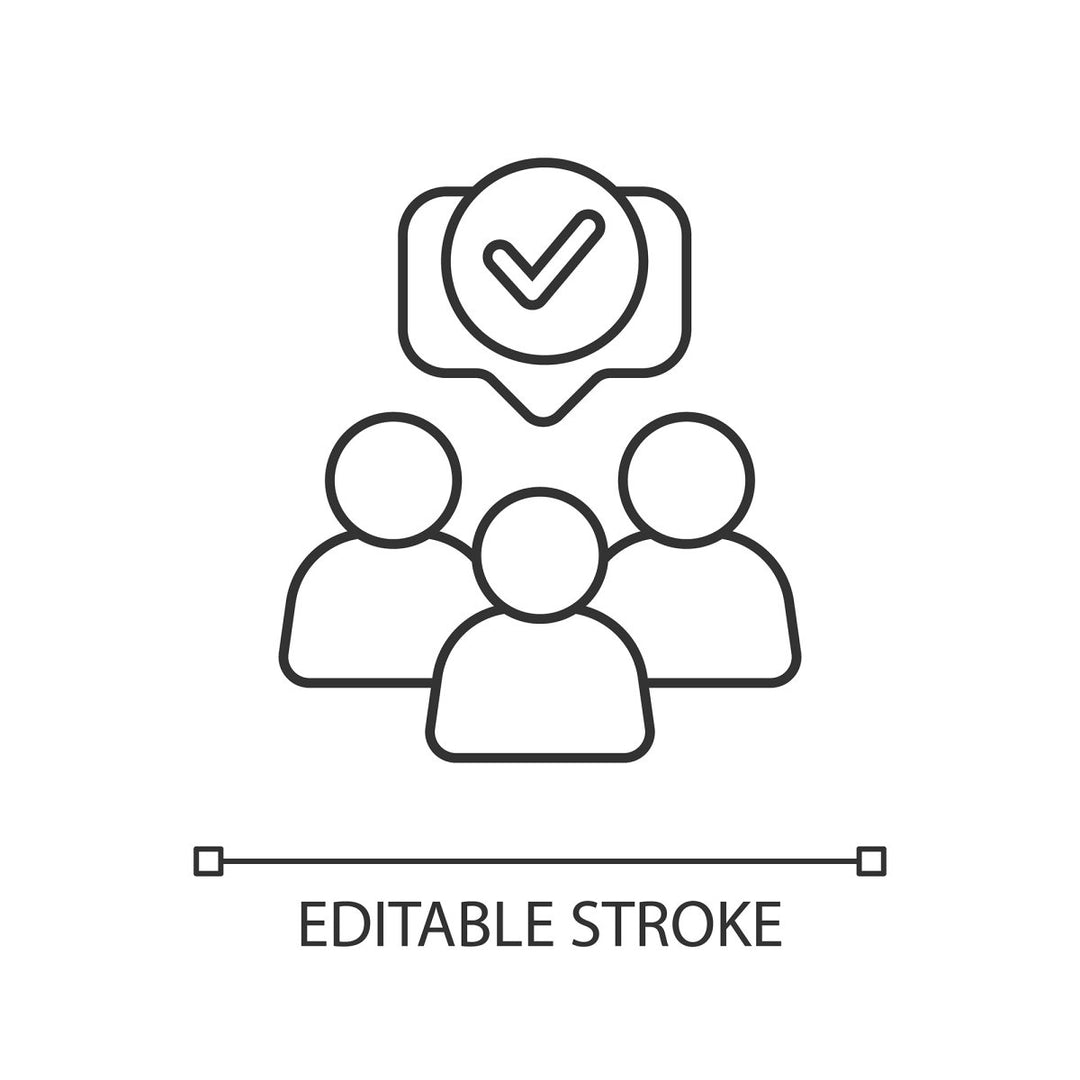 Supply chain management linear icons set