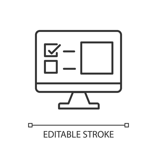 Supply chain management linear icons set