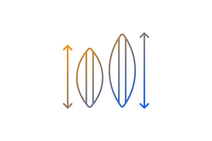 Surfing gradient linear vector icons set