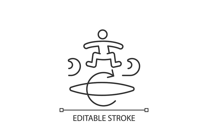 Surfing linear icons set for dark and light mode