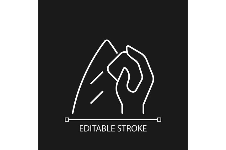 Surfing linear icons set for dark and light mode