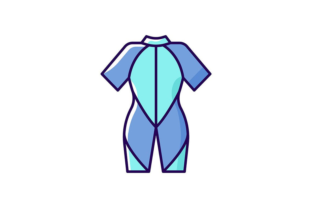 Surfing RGB color icons set
