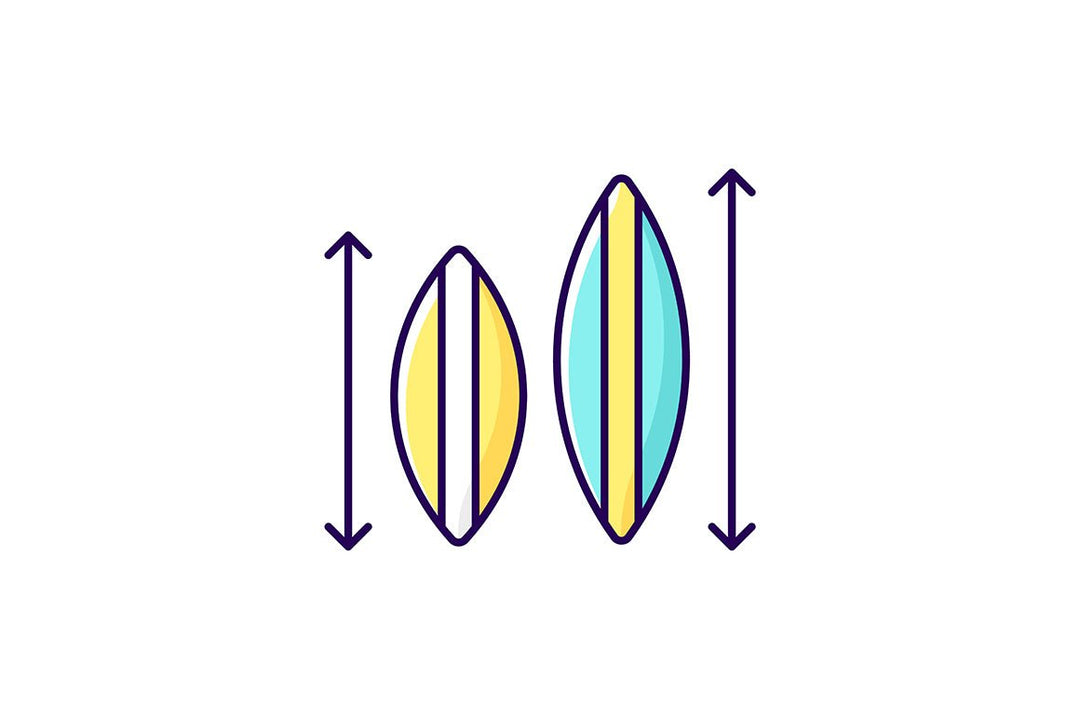Surfing RGB color icons set