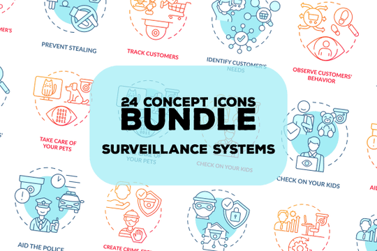 Surveillance System Icons Bundle