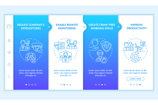 Surveillance Systems App Screens Bundle
