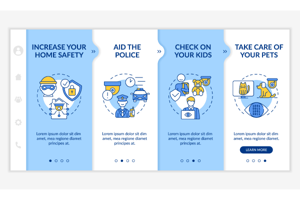 Surveillance Systems App Screens Bundle