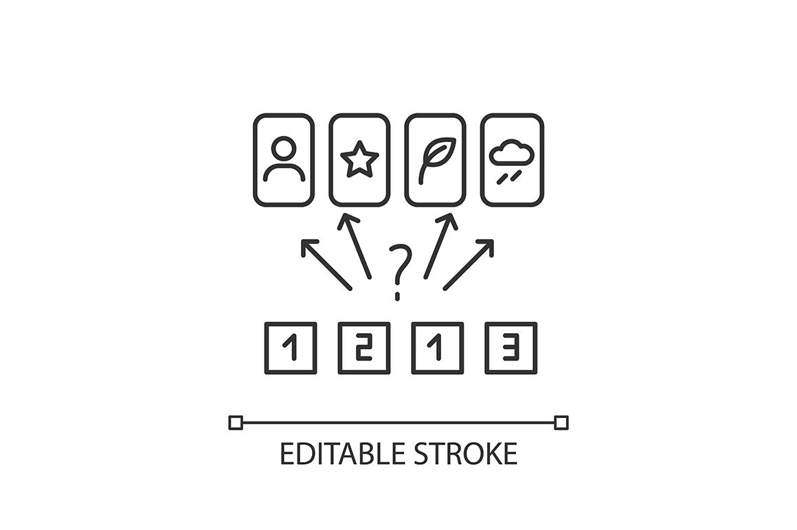 Table games pixel perfect linear icons set