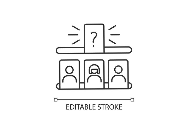 Table games pixel perfect linear icons set