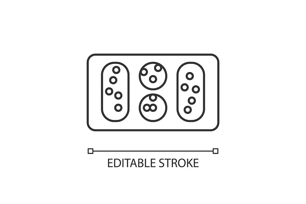 Table games pixel perfect linear icons set