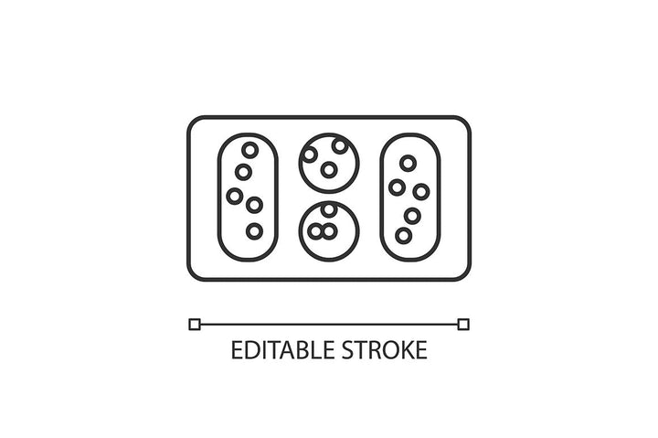 Table games pixel perfect linear icons set