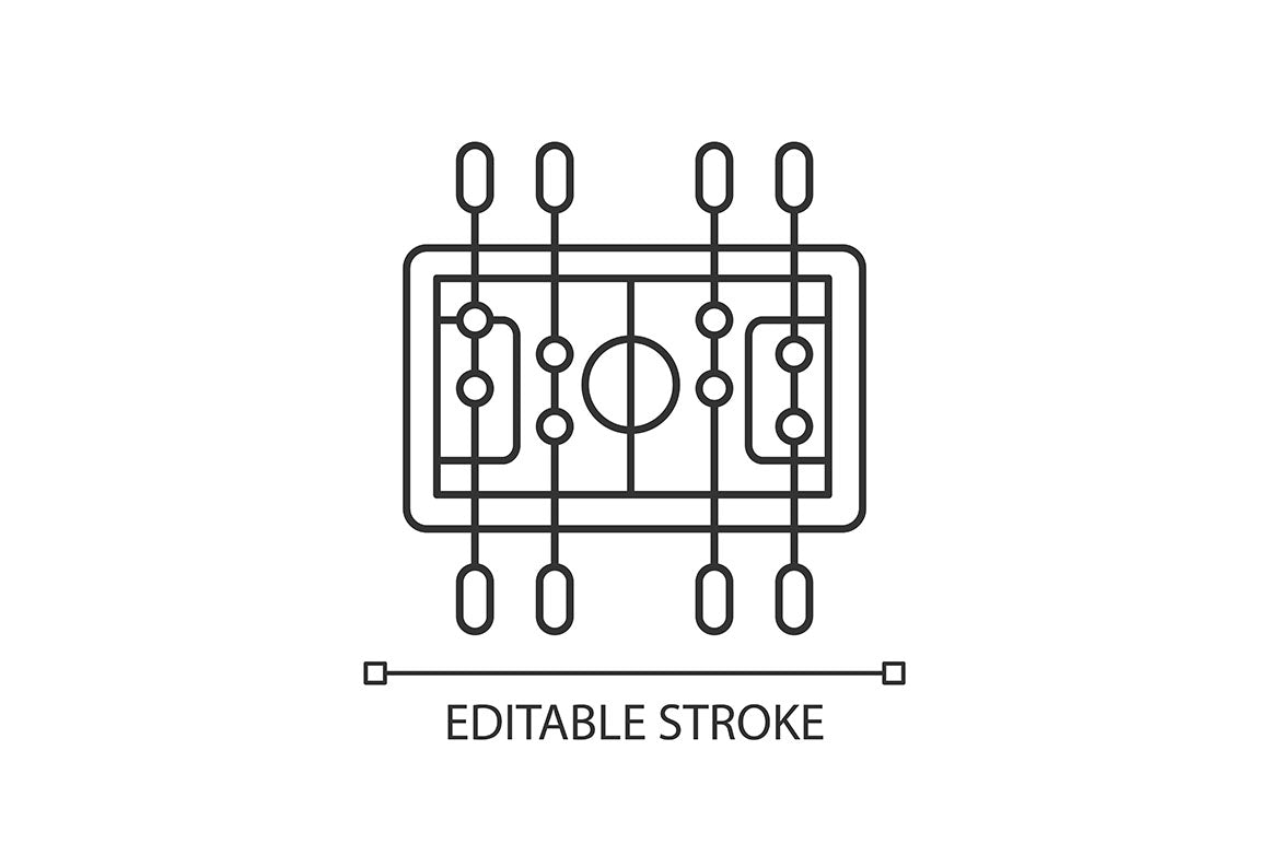 Table games pixel perfect linear icons set