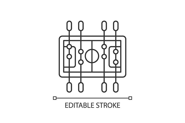 Table games pixel perfect linear icons set