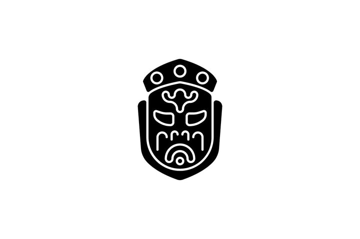 Taiwan black glyph icons set on white space
