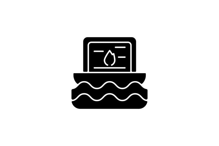 Taiwan black glyph icons set on white space