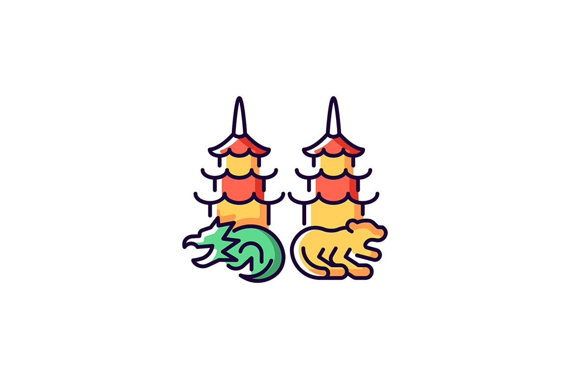 Taiwan RGB color icons set