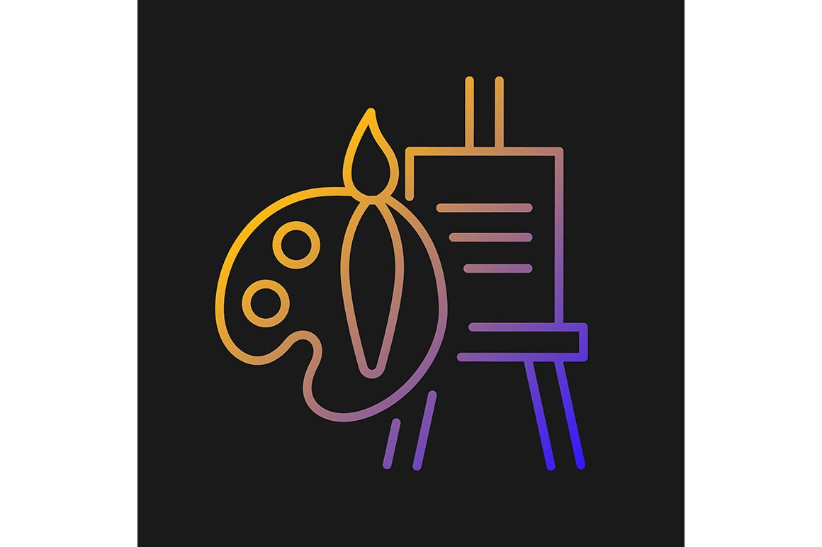 Talents and aptitudes gradient icons set