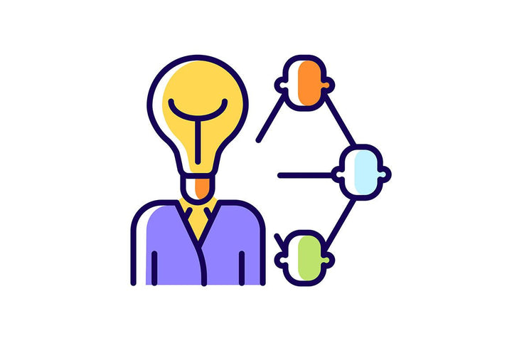 Talents and aptitudes RGB color icons set
