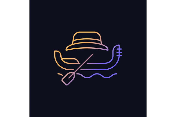 Taxi types gradient icons set for dark and light mode