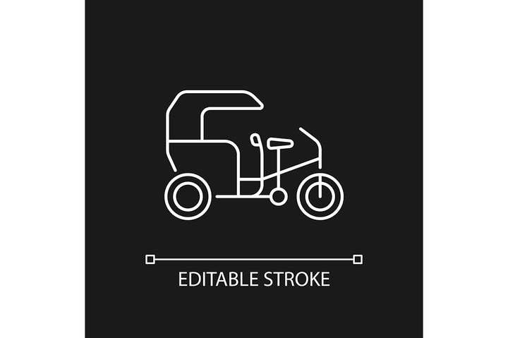 Taxi types linear icons set for dark and light mode