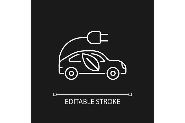 Taxi types linear icons set for dark and light mode