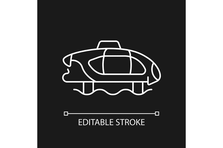 Taxi types linear icons set for dark and light mode