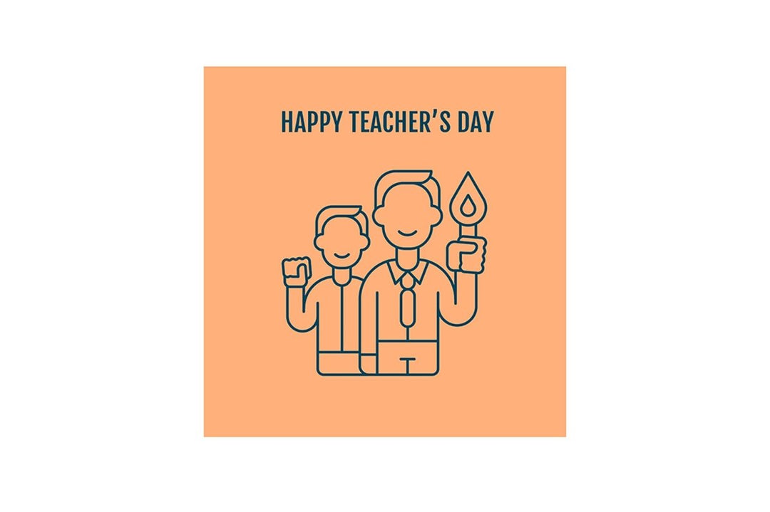Teachers day worldwide postcards with linear glyph icon set