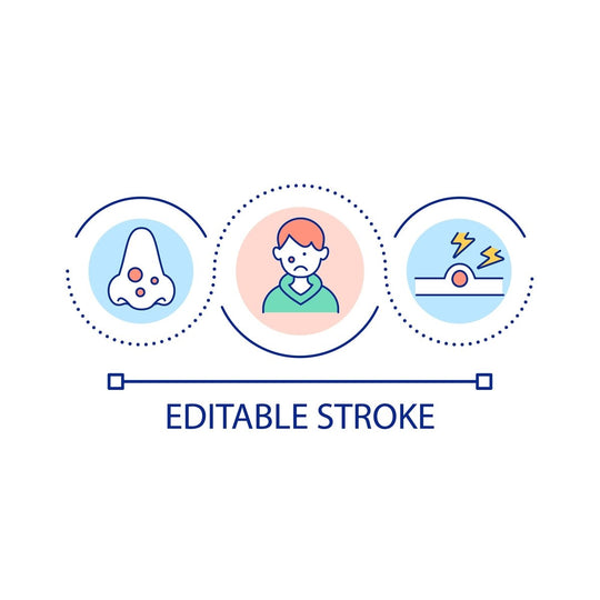 Teenage struggles loop concept icon set
